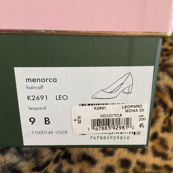 NIB Kate spade haircalf Menorca leopard heels size 9 - Picture 9 of 10